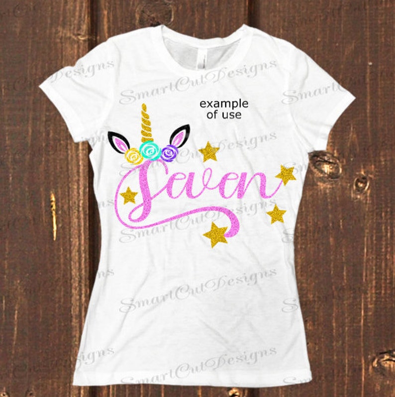 Download 7th Birthday Svg Unicorn Birthday Svg Seven Svg Unicorn ...