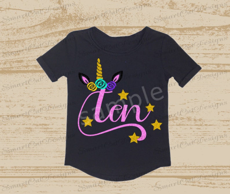 Download 10th Birthday Svg Unicorn Birthday Number Svg Ten Svg ...