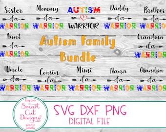 Autism Family Bundle Svg, Autism Family Shirts Svg, Autism Bundle, Autism Warrior, Mommy, Daddy, Sister, Brother, Aunt, Uncle, Svg, Cricut