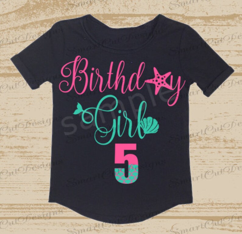 Download Birthday Girl 5 Svg 5th Birthday Mermaid Svg Mermaid 5 | Etsy