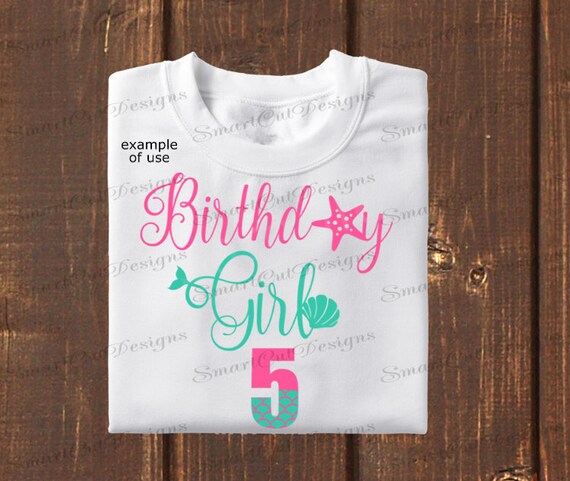 Download Birthday Girl 5 Svg 5th Birthday Mermaid Svg Mermaid 5 Etsy