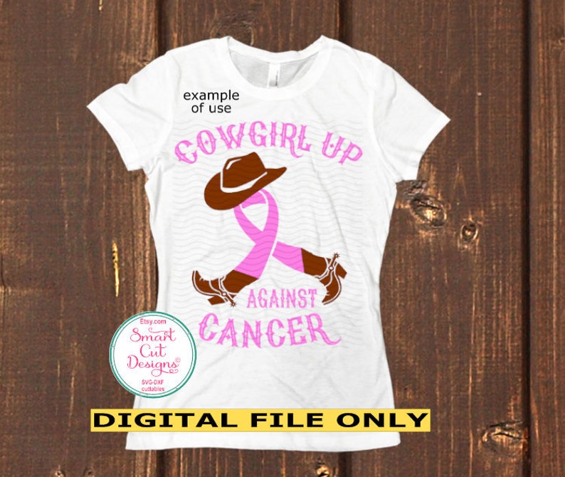 Breast Cancer Svg Awareness Svg Cowgirl Awareness Svg Southern Svg Cancer Awareness Shirt Svg For Cricut Scan N Cut Silhouette Dxf Png Files