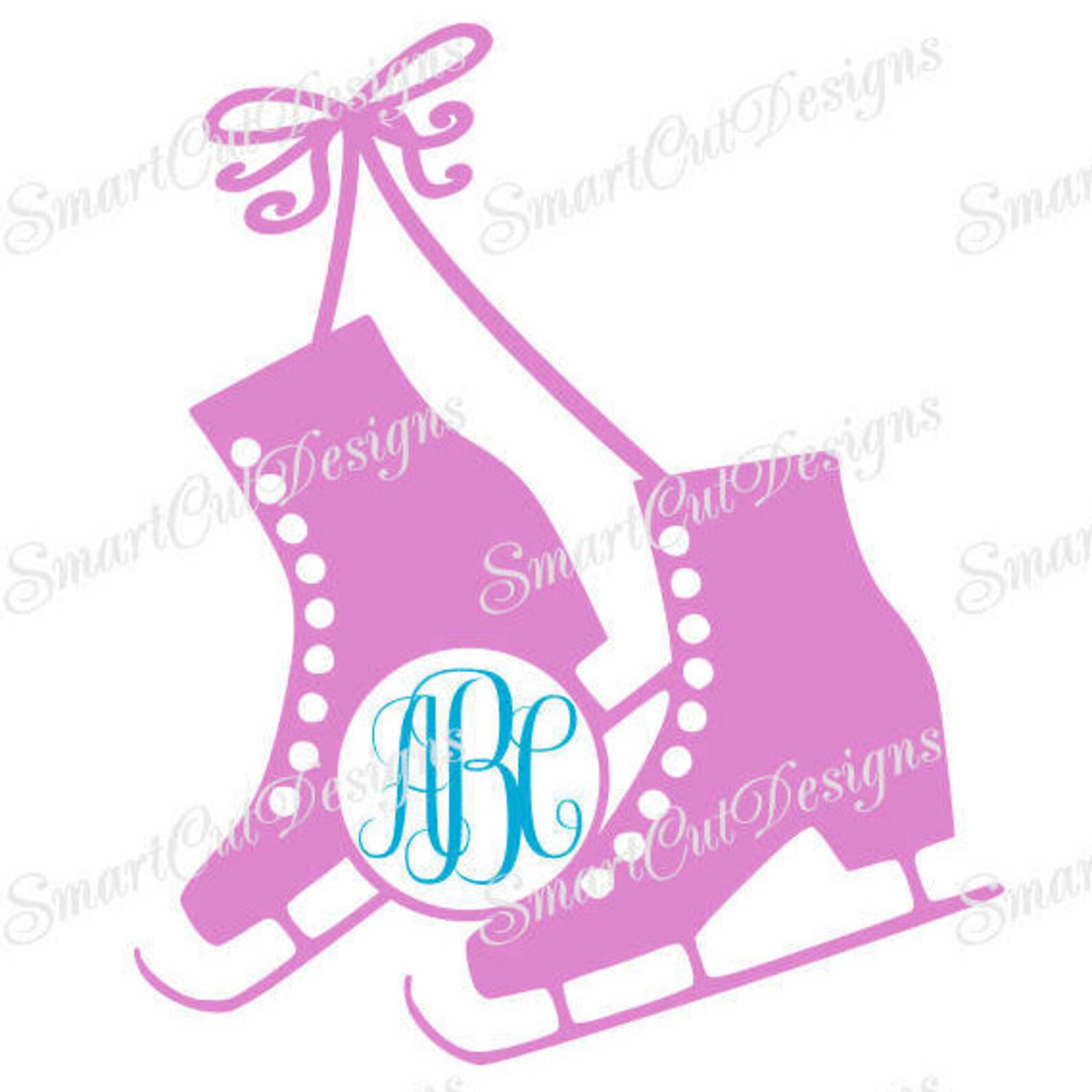 Ice Skates Monogram Svg Figure Skating Svg Ice Skates Etsy