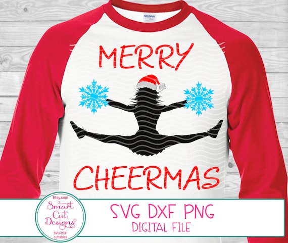 Download Christmas Cheerleader Shirt Svg Cheerleader Svg Design Merry Etsy