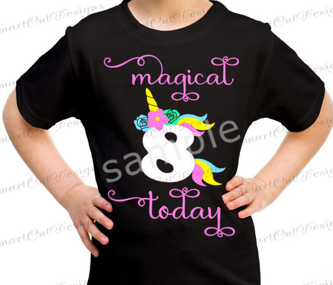 8th Birthday Svg Unicorn Birthday Girl Svg Birthday Girl 8 ...