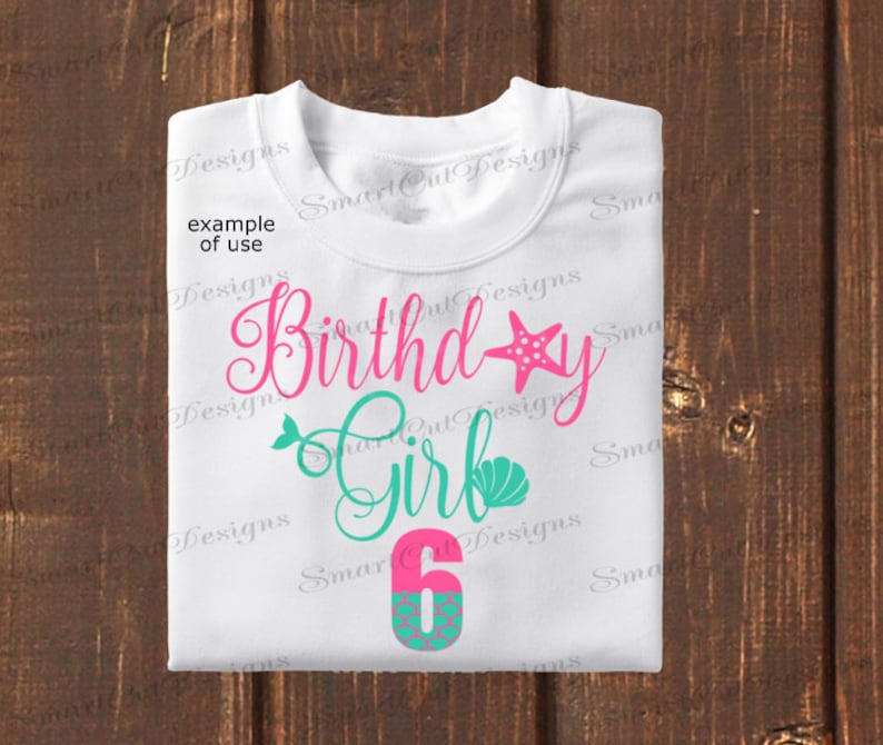 Birthday Girl Svg 6th Birthday Svg Mermaid 6 Birthday Svg ...