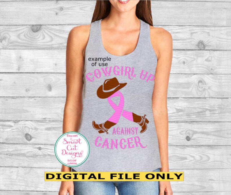 Breast Cancer Svg Awareness Svg Cowgirl Awareness Svg Southern Svg Cancer Awareness Shirt Svg For Cricut Scan N Cut Silhouette Dxf Png Files
