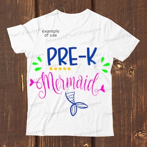 Pre- K Svg, Back To School Svg, Pre-K Mermaid Svg, Pre Kindergarten Girl, Mermaid Svg, This Mermaid Is Pre-K Svg, Cricut Svg,Sublimation Png