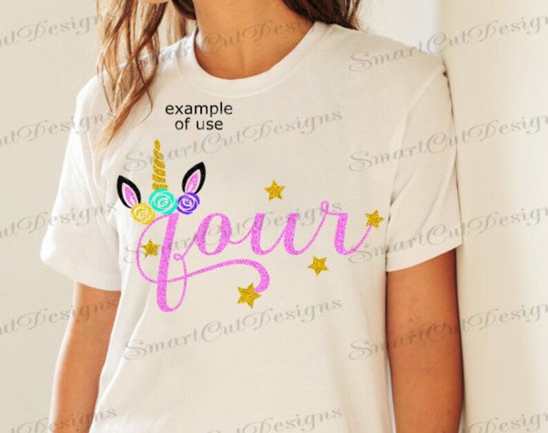 Download 4th Birthday Svg Unicorn Birthday 4 Svg Birthday Numbers ...