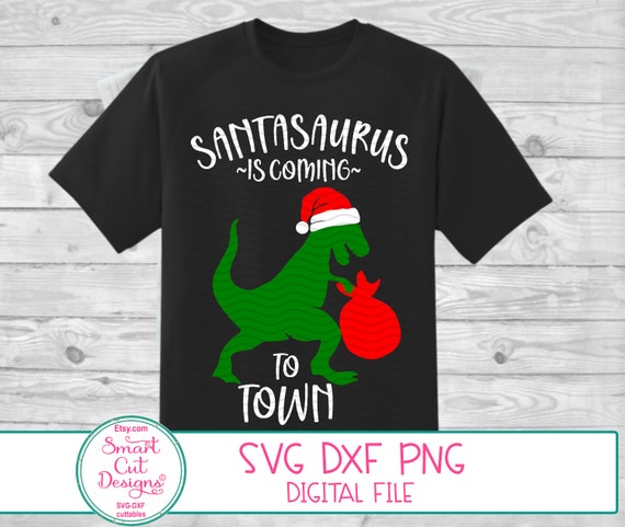 Download Santasaurus Shirt Svg Christmas Kids Svg Chritmas Dinosaur ...