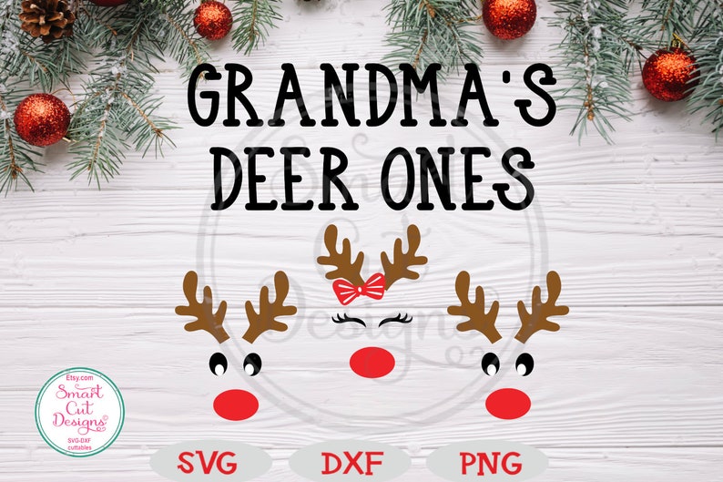 Download Grandma's Deer Ones Svg Christmas Grandma Shirt Svg | Etsy