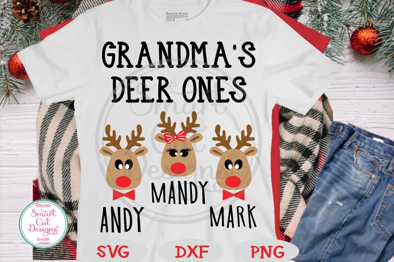 Download Grandma's Deer Ones Svg Christmas Grandma Shirt Svg | Etsy