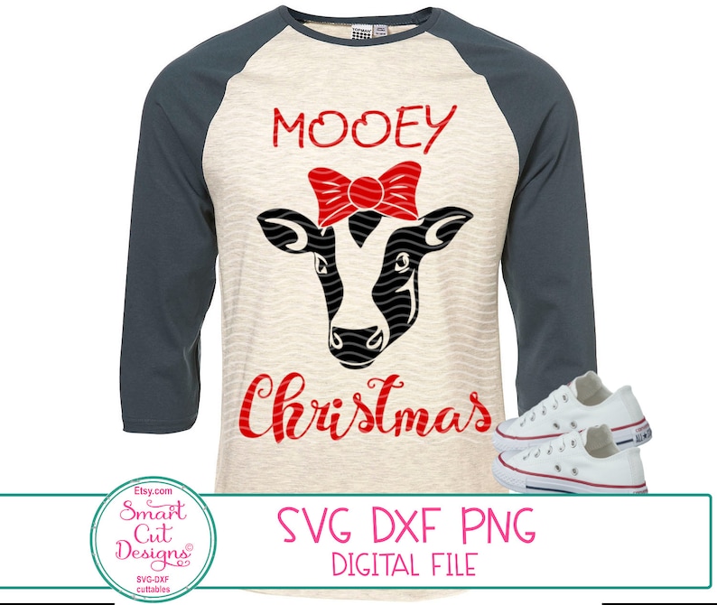 Download Free Mooey Christmas Shirt Svg Cow Christmas Heifer Christmas Farm Etsy SVG DXF Cut File