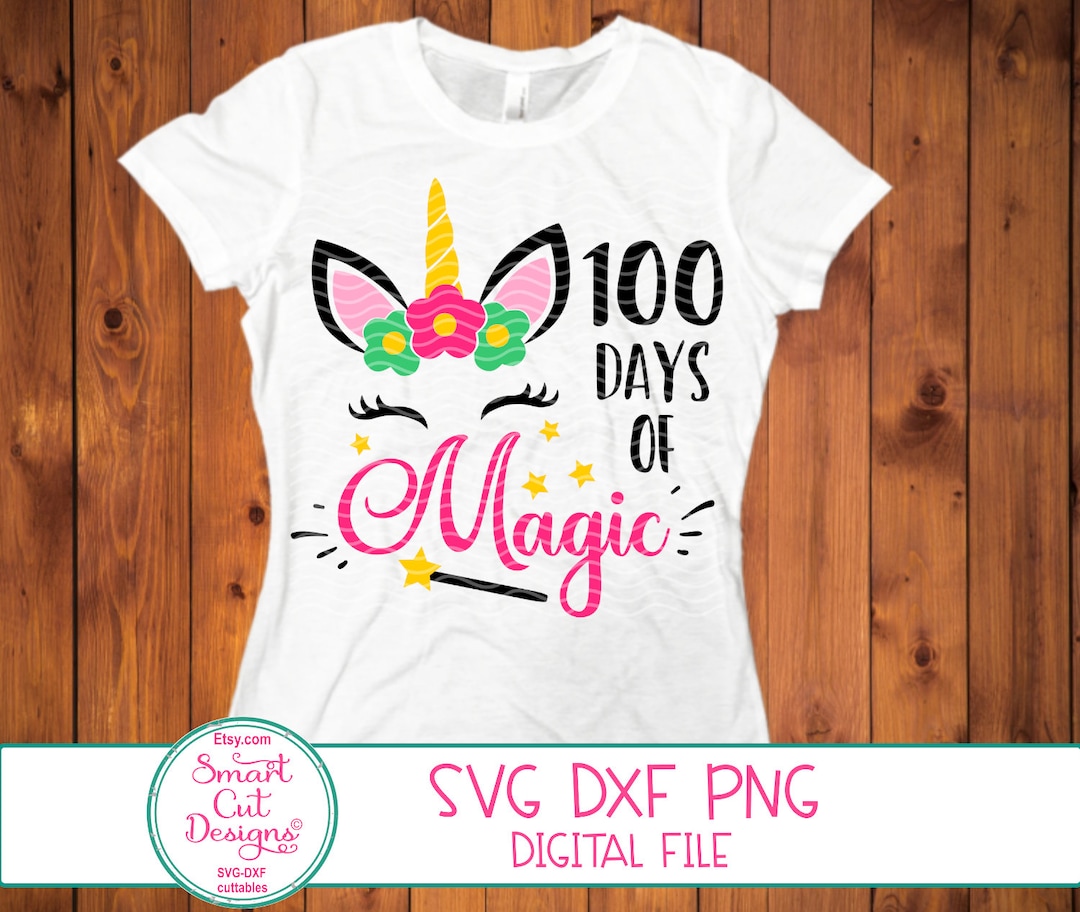 100th Day of School Unicorn Shirt Svg 100 Days of School Unicorn Svg ...