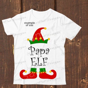 Papa Elf Svg Papa Elf Iron On Papa Svg Elf Christmas Svg Christmas Svg Files For Cricut Scan N Cut Cameo Dxf Iron On Image Vector Cut File