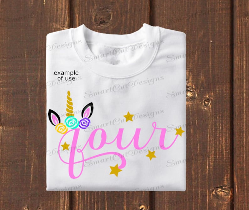 Download 4th Birthday Svg Unicorn Birthday 4 Svg Birthday Numbers ...