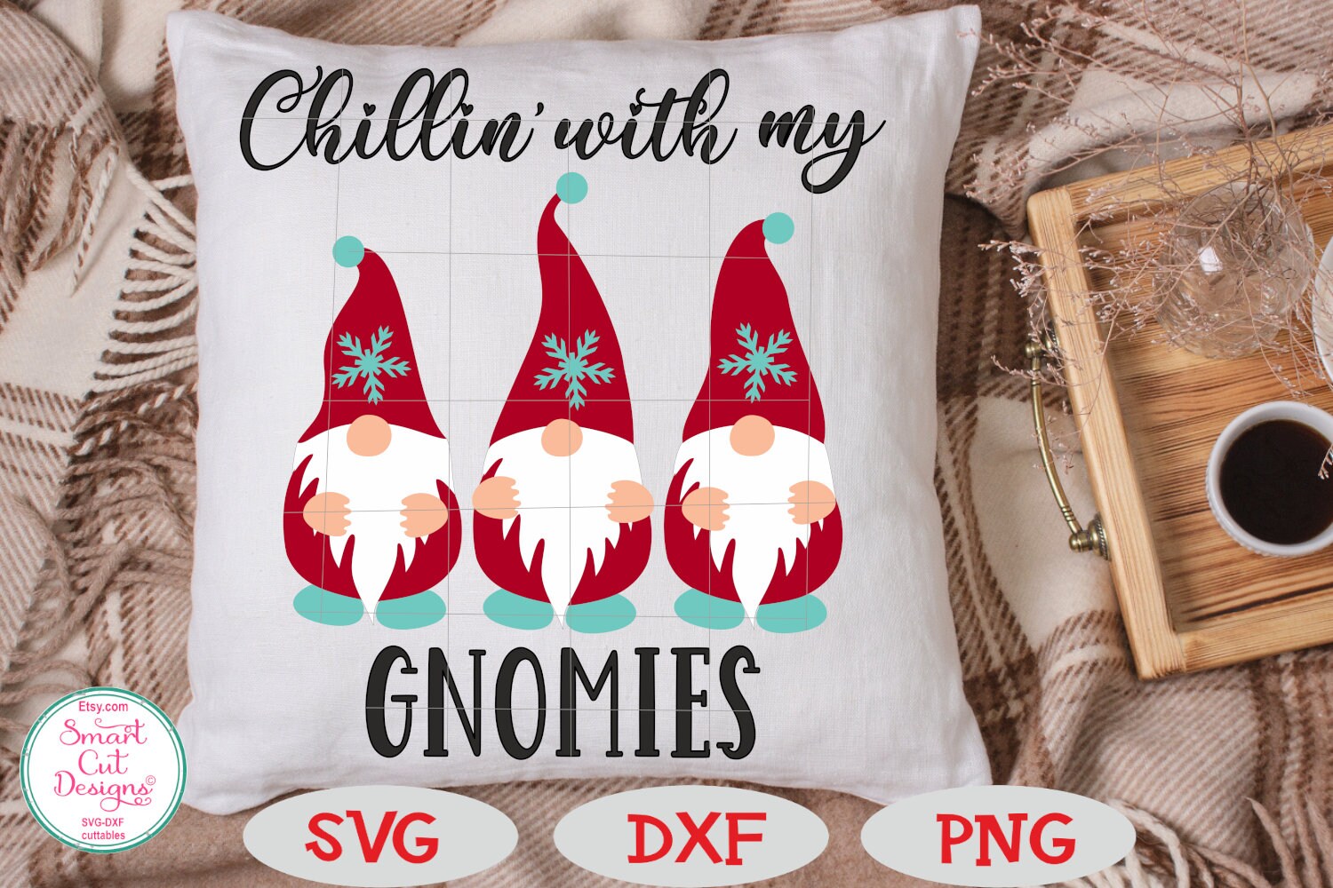 Chillin With My Gnomies Svg Christmas Svg Christmas Gnomes | Etsy