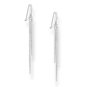 Sterling Silver Chain Earrings, Silver Drop Earrings, Contemporary Drop Earrings