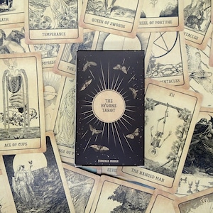 The Bygone Tarot - 78 Card Deck with Keywords Guide - Vintage 1800s Illustrations - Divination