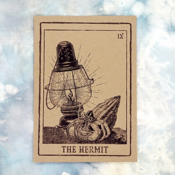 The Hermit Tarot Card Art Print