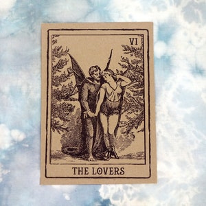 The Lovers Tarot Card Art Print image 1