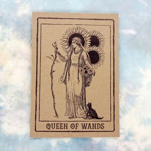 Queen of Wands Tarot Card Art Print