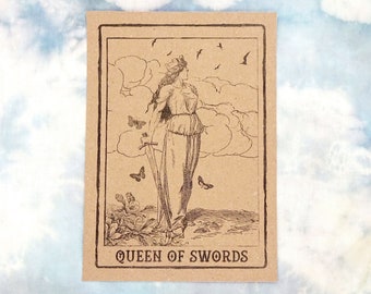 Queen of Swords Tarot Card Art Print