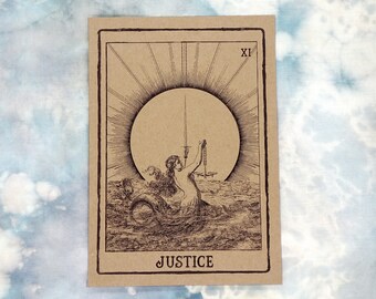 Justice Tarot Card Art Print