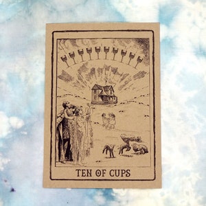 Ten of Cups Tarot Card Art Print image 1