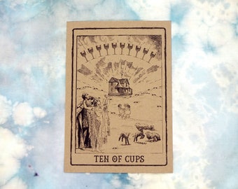 Ten of Cups Tarot Card Art Print