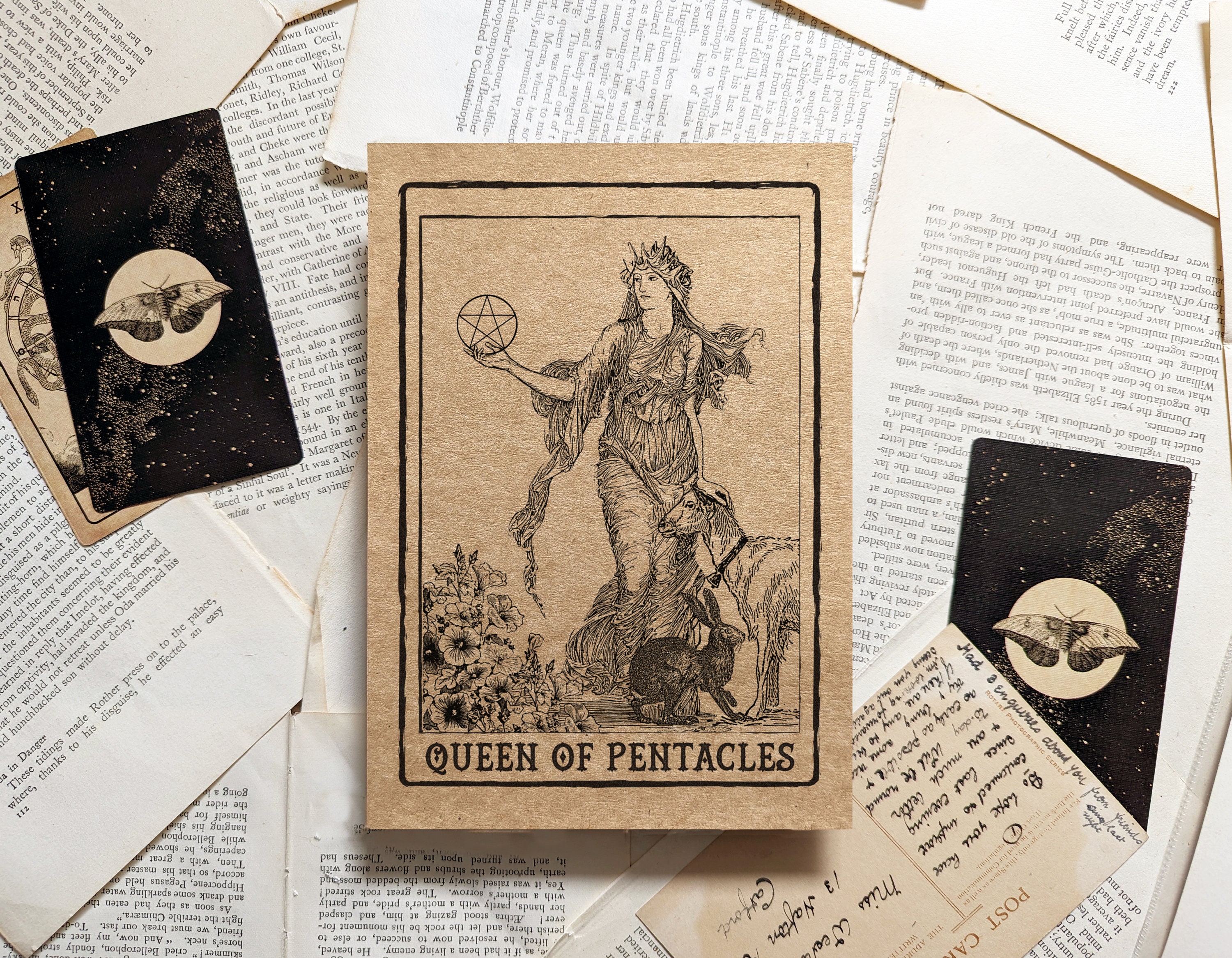 ペンタクルの女王タロットカードアートプリント - Etsy 日本