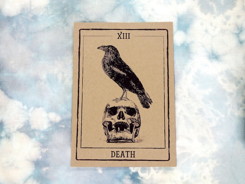 Death Tarot Card Art Print Etsy UK