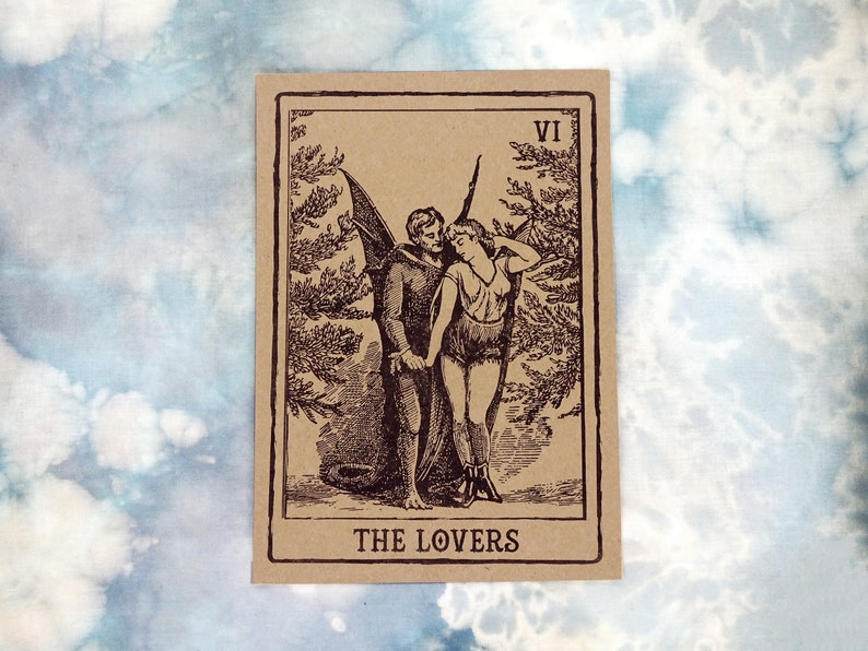 The Lovers Tarot Card Art Print image 1