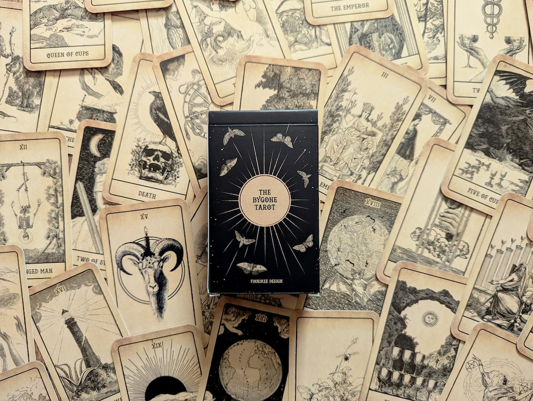 The Bygone Tarot - 78 Card Deck With Keywords Guide - Vintage 1800s Illustrations - Divination - Etsy