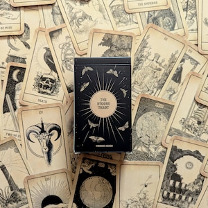 The Bygone Tarot - 78 Card Deck with Keywords Guide - Vintage 1800s Illustrations - Divination