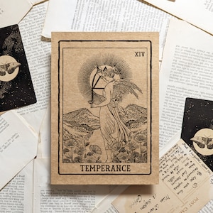 Mäßigkeit Tarot Karte Kunstdruck