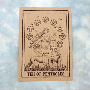 Ten of Pentacles Tarot Card Art Print