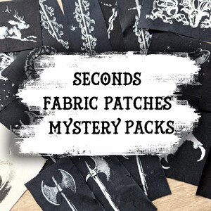 Seconds Mystery Packs  - Hand Screen Printed Fabric Patches