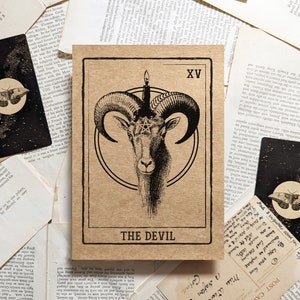 Impression de cartes de tarot du diable