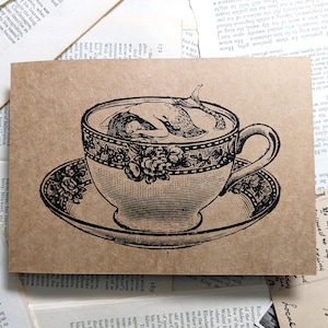 Sleepy Time Tea - Vintage Style Mermaid in a teacup Print