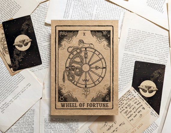 Wheel of Fortune Tarot Card Art Print - Etsy