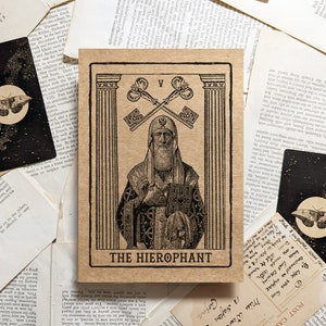 Der Hierophant Tarot Karte Kunstdruck