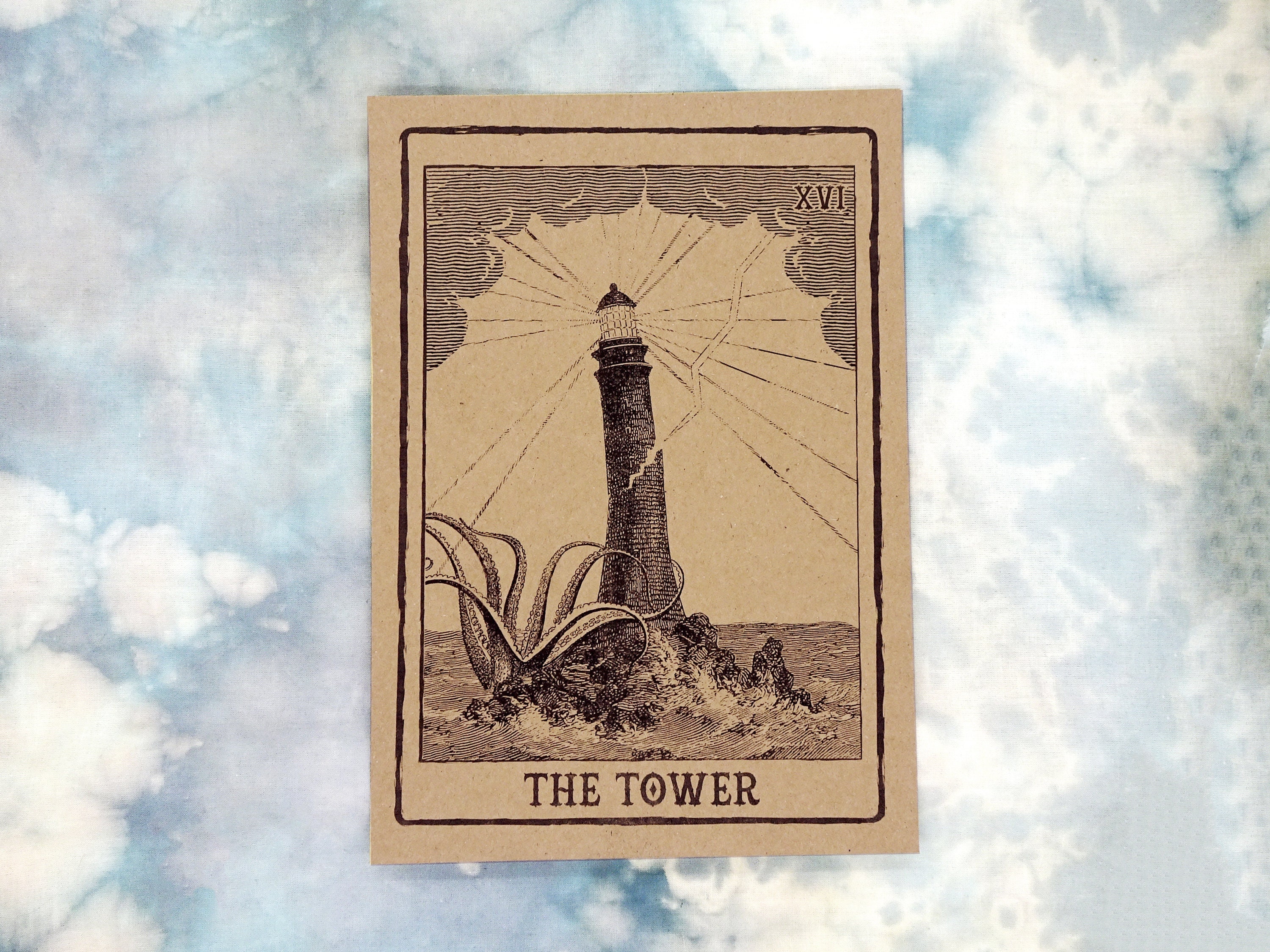The Tower Tarot Card Print - Etsy