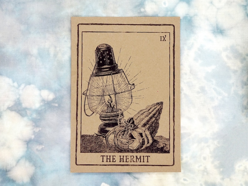 The Hermit Tarot Card Art Print image 1