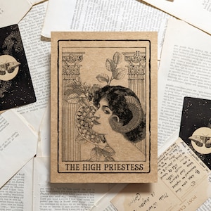 Die Hohepriesterin Tarot Karten Kunstdruck