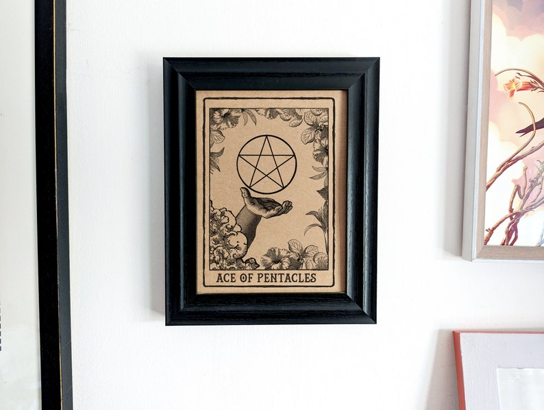 Ace of Pentacles Tarot Card Art Print image 2