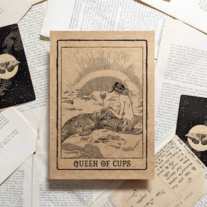 Carte de tarot reine des coupes Impression artistique