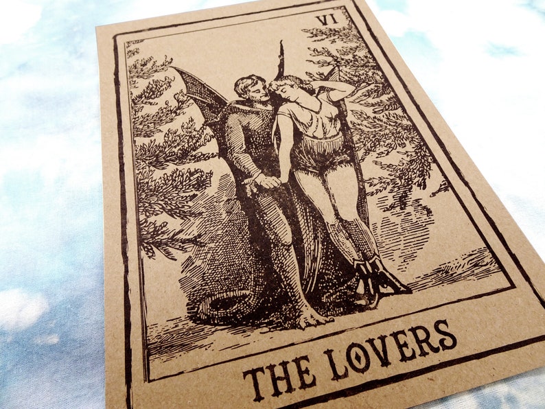 The Lovers Tarot Card Art Print image 3