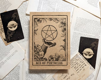 Ace of Pentacles Tarot Card Art Print