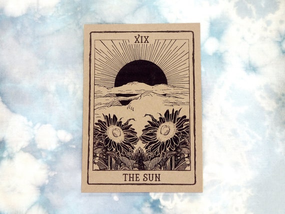 pic The Sun Tarot Card Art the sun tarot card art print etsy